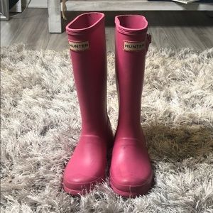 Kids Pink Hunter Boots! Size 1
